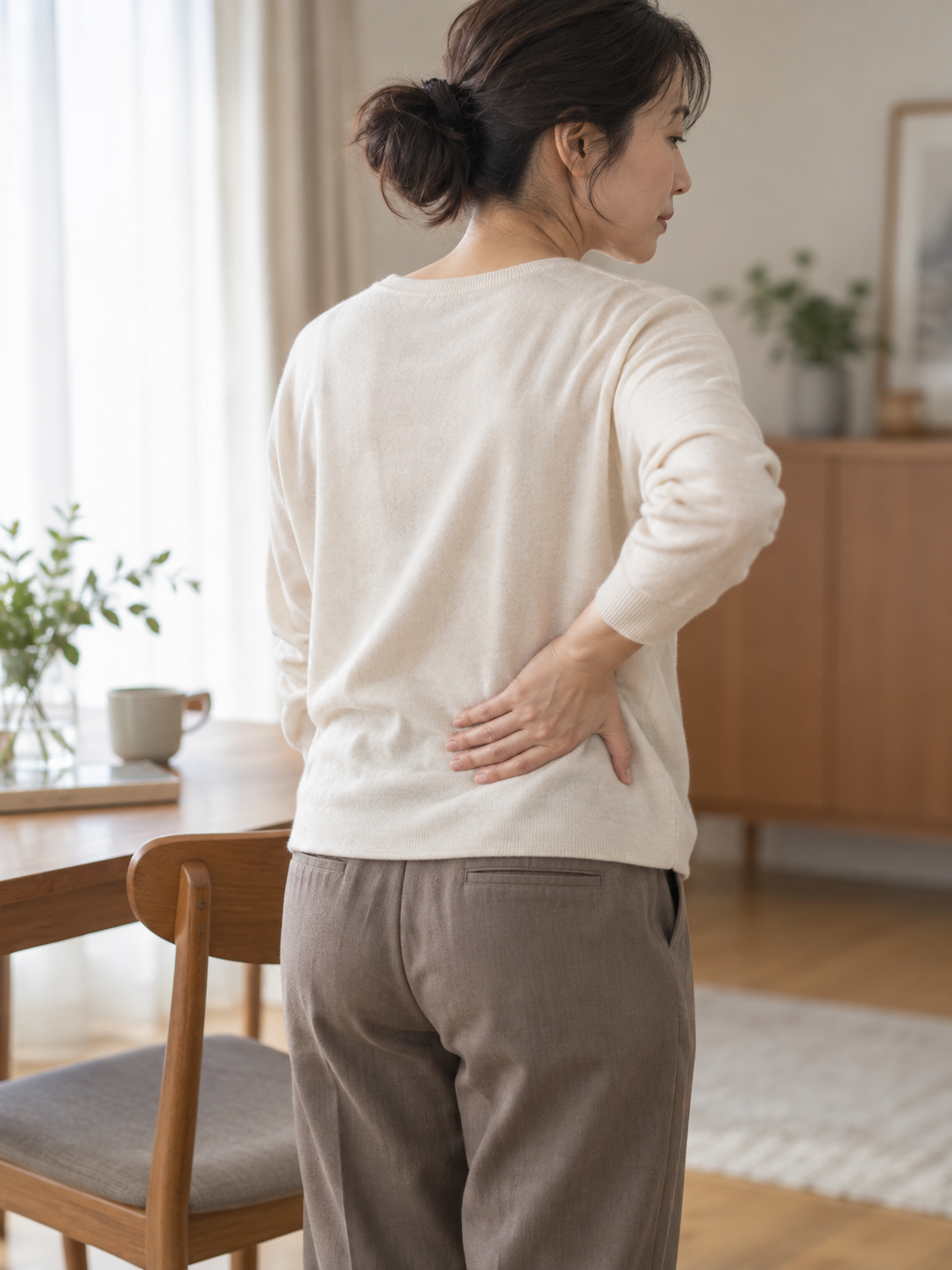 腰に手を添える女性のイメージ
